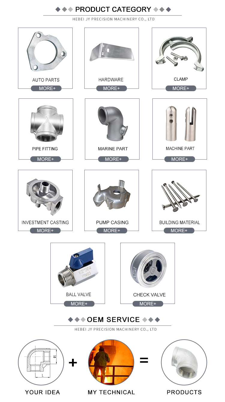 OEM Service Customized Investment Casting and Precision Stainless Steel Casting Lost Wax Casting Pipe Fitting with Polished Finish