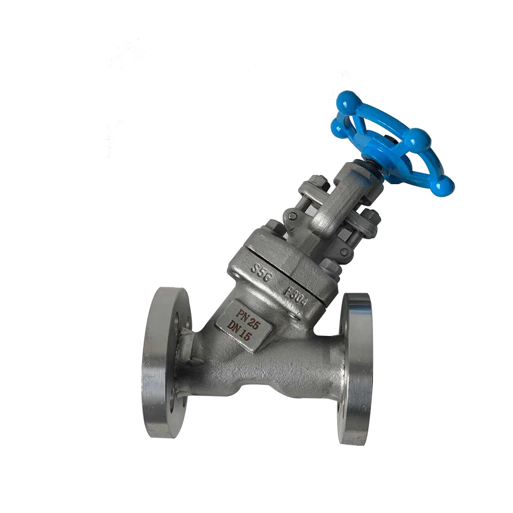 Intelligent Sanitary Grade Stainless Steel Angle Seat Y-Type Steam Heat Resistant Clamp Globe Valve