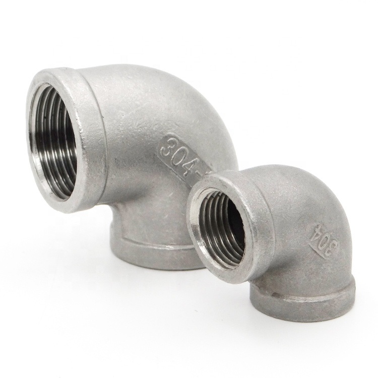 Sanitary Stainless Steel 304/316 90 Degree Casting Elbow Galvanized Steel Pipe Fittings Female Pipe Connector