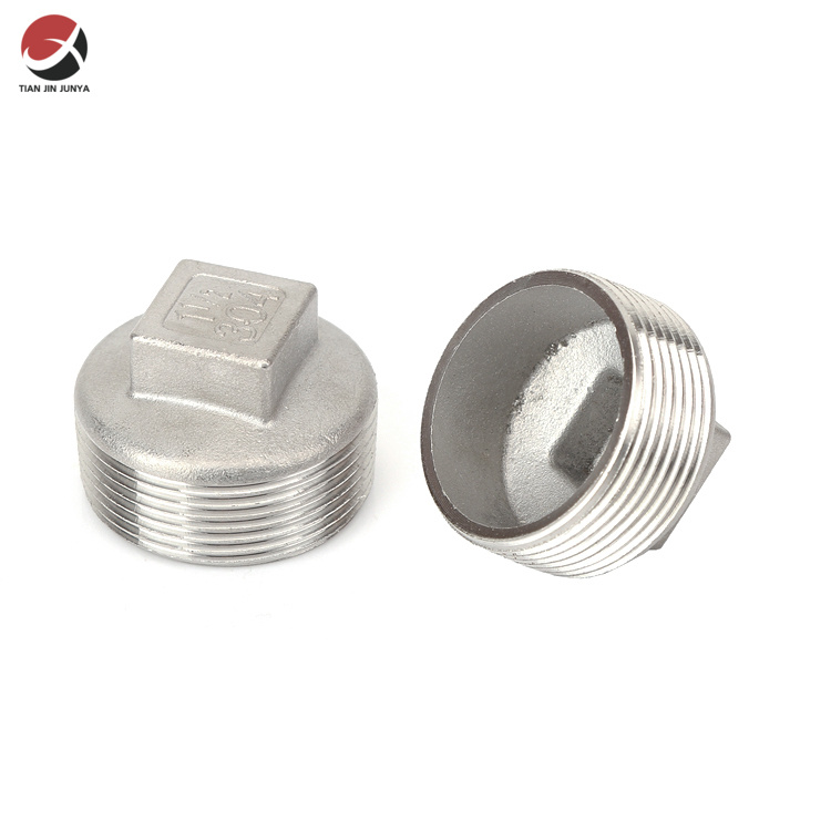 Sanitary Stainless Steel 304/316 Pipe Fitting Male Threads Square Head Plug Water Plumbing Pipe End Plug Fitting Accessories