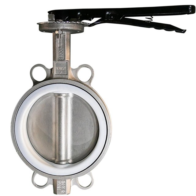 Sanitary Stainless Steel 304/316 2'-48'' Double Eccentric Butterfly Valve with Manuel Pull/Spin Wheel Handle
