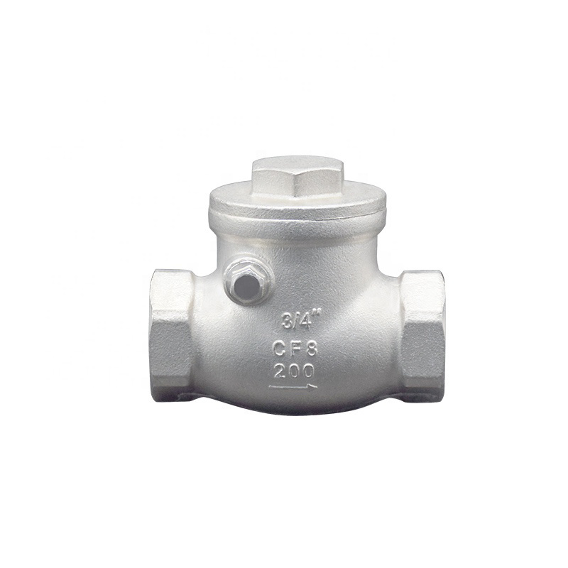 Sanitary DIN JIS Amse ISO Various NPT Female Thread Standards All Size Full Port Available 2 PC Stainless Steel Wcb Mini Swing Check Valve Plumbing Materials