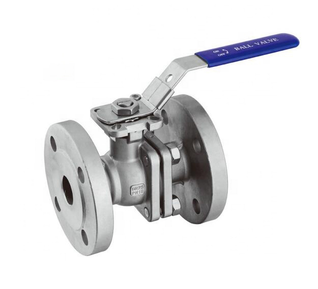 DIN Standard DN40 Stainless Steel 304 316 2PC Flange Ball Valve with Direct Mounting Pad Plumbing Materials