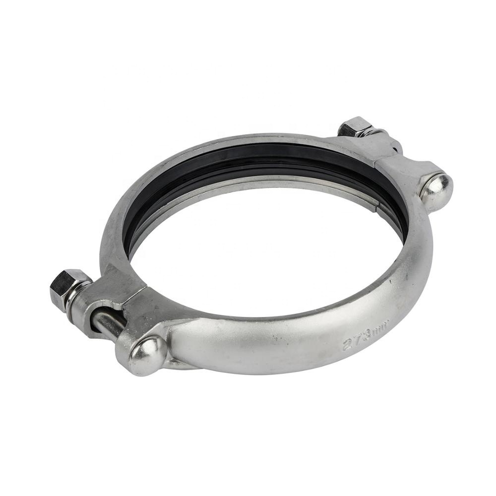 40mm Grooved Pipe Fitting Flexible Coupling Clamp Stainless Steel Rigid Flexible Coupling