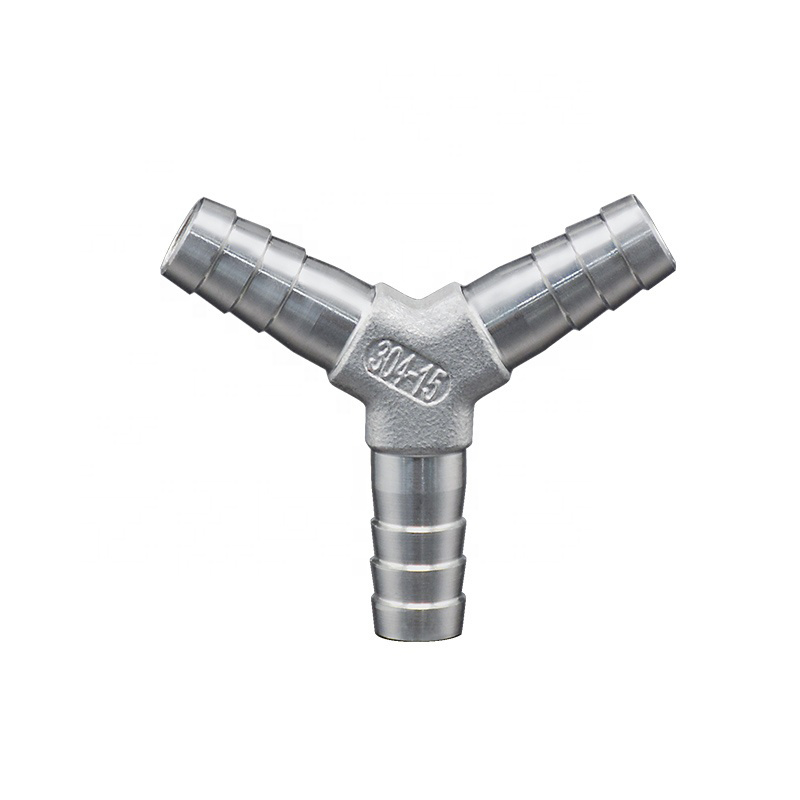 Junya Customezing JIS DIN Amse Stainless Steel 304 316 Thread Casting Pipe Fitting Y Type Hose Joint Connector Combination