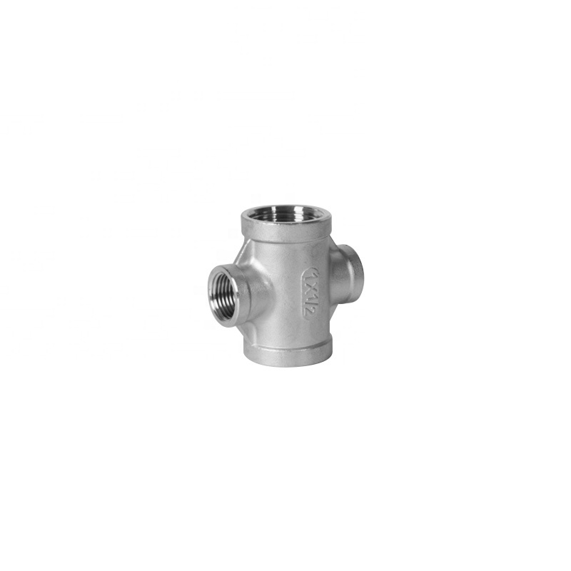 Factory Price Connector Pipe Fitting Stainless Steel 304 316 Female Reducing Cross Plumbing Materials