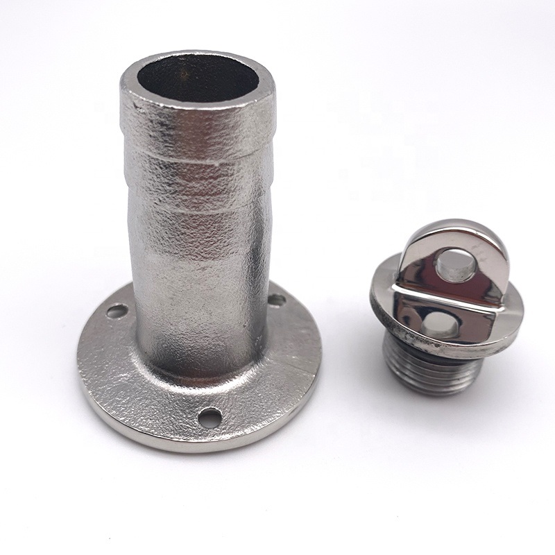 OEM Supplier Stainless Steel Scupper Drain Plug SS316 Ship Boat Marine Metal Scupper Plugs Cockpit Scuppers Deck Drains Construction Accessories