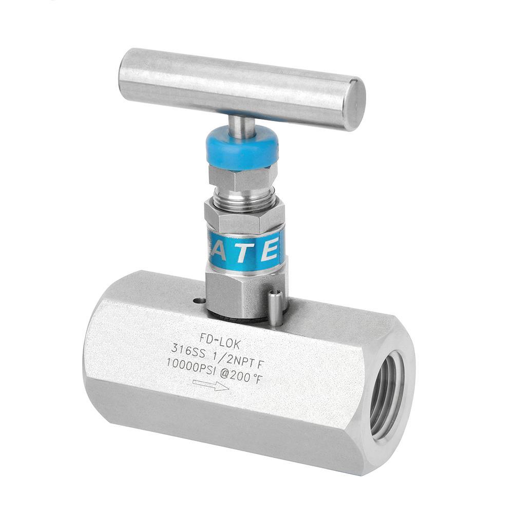 Junya Precision Machinery 6000psi Needle Valve SS304 High Pressure and High Temperature Stainless Steel Needle Valve Stop Valve 304 External Thread Union Valve