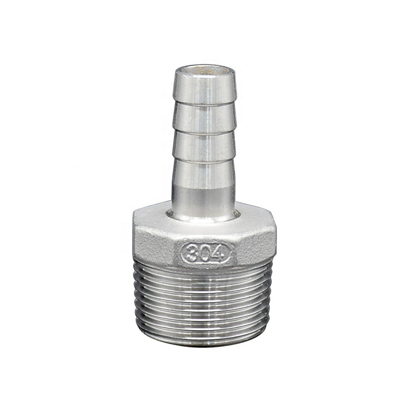 Stainless Steel 304 316 Pipe Fitting Connector Male Thread Casting Hexagon Reducing Hose Nipple Plumbing Materials