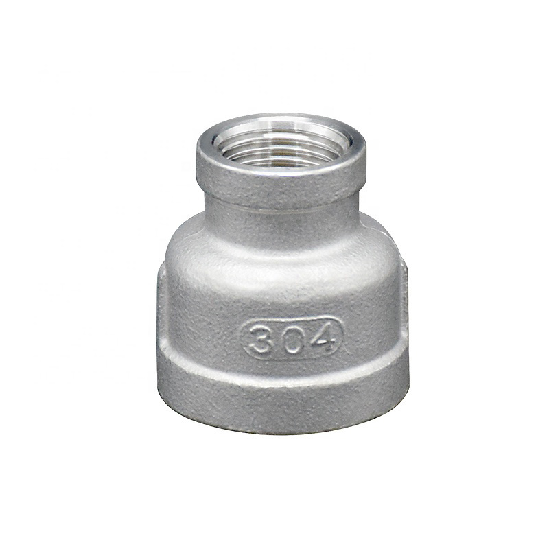OEM Service Stainless Steel Female Thread Casting Pipe Fitting Connector Reducing Socket Plumbing Bathroom Toilet Accessories