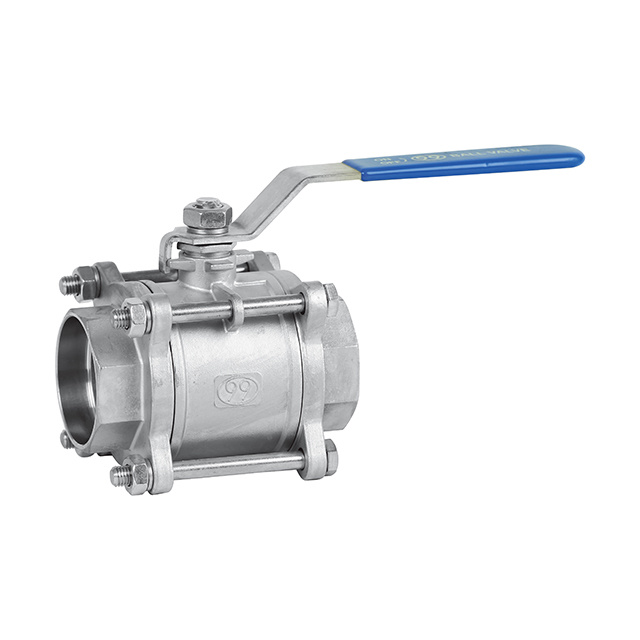 Standard 3 Inch Low Price Stainless Steel Pneumatic 3PC Butt-Welded Flow Control Ball Valve