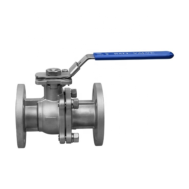 High Quality Tianjin Manufacturer Industrial 2PC 11/4 Inch Stainless Steel Flange Ball Valve Manual with Mounting Pad