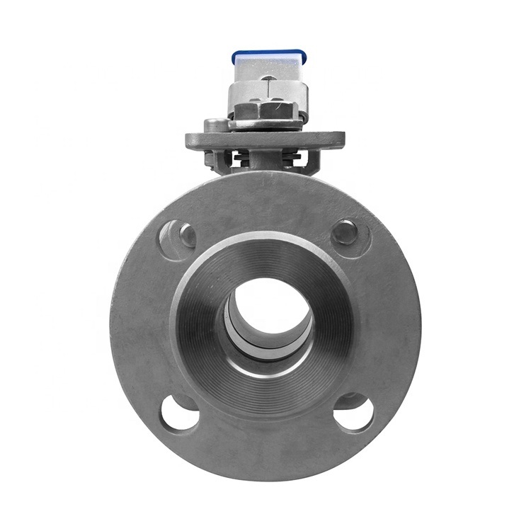 Sanitary 3 Inch High Platform 2PC Flange Stainless Steel Manual Ball Valve with Mounting Pad