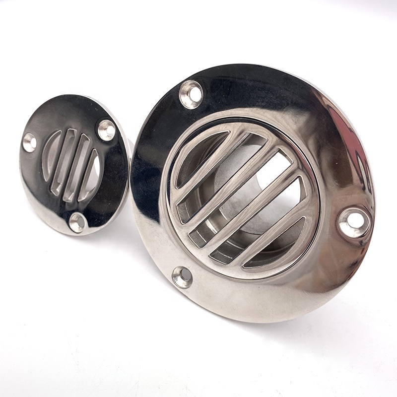Junya Lost Wax Casting Stainless Steel Round Floor Drain High Polished SS316 Floor Grate Drain 26*53mm Marine Boat Deck Drain Construction Hardware