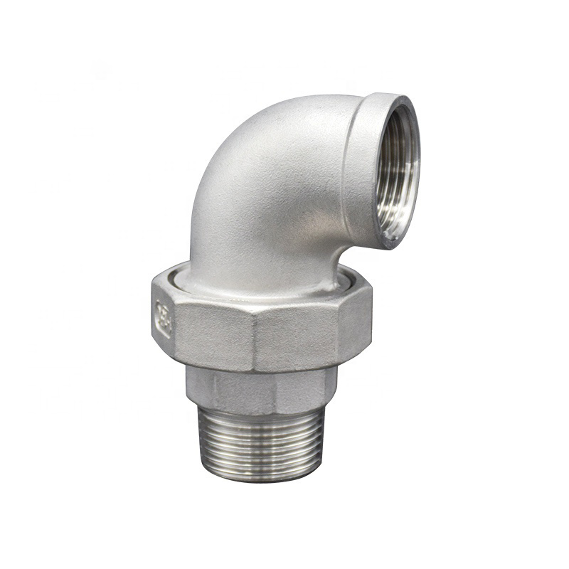 Connector 304 316 Bsp NPT G BSPT Female Male Thread Casting Stainless Steel Union Elbow Pipe Fittings/Sanitary Fittings/Malleable Pipe Fittings in Plumbing