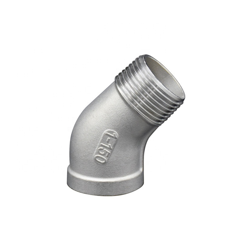 Tianjin Sanitary Custom Made Thread Casting Stainless Steel Pipe Fittings 45 Degree Street Elbow PVC HDPE CPVC Electrical Plumbing Press Pipe Fitting