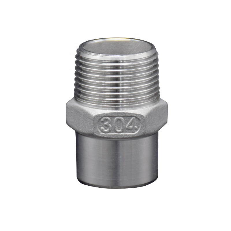Junya Thread Casting Connector Bw Male Welding Stainless Steel Pipe Fitting Swage Hex Nipple Plumbing Accessories
